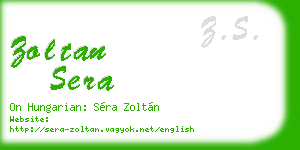 zoltan sera business card