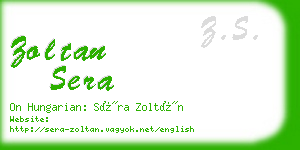 zoltan sera business card